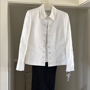 Tahari linen 3 piece pant suit